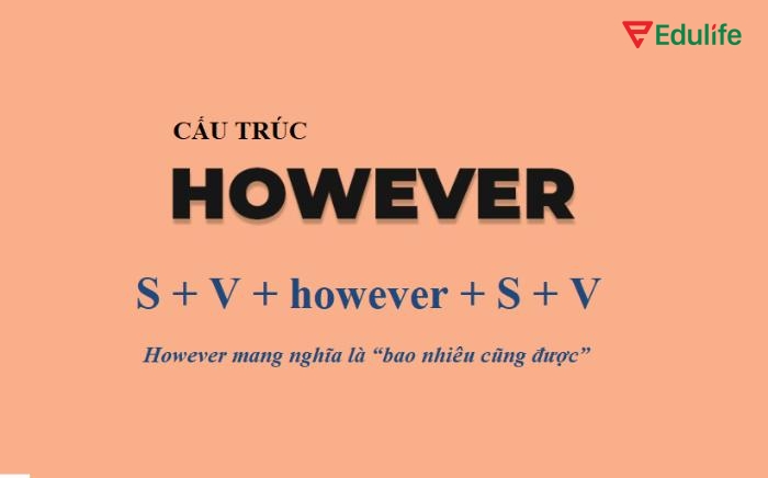 "However" mang nghĩa "bao nhiêu cũng được" hoặc "bất cứ cách nào"