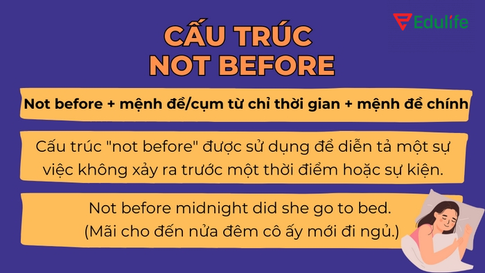 Thay cấu trúc It was not until bằng Not before để nhấn mạnh hành động sẽ không xảy ra trước một thời điểm cụ thể