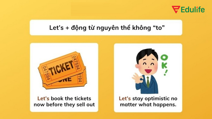 Cấu trúc Let’s đi với động từ nguyên thể không “to”