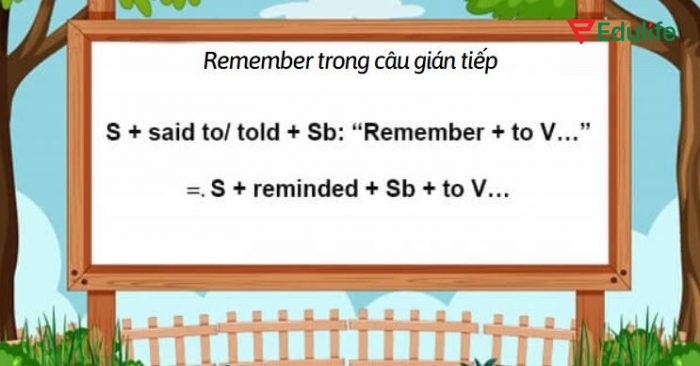 Cấu trúc Remember trong câu gián tiếp thường dùng cấu trúc với "remind"