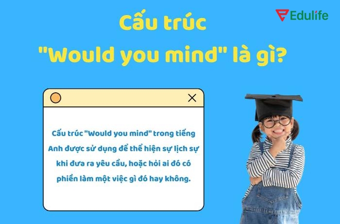 “Would you mind” được dùng để đưa ra lời đề nghị, xin phép hoặc thể hiện sự bực tức một cách tế nhị trong giao tiếp tiếng Anh