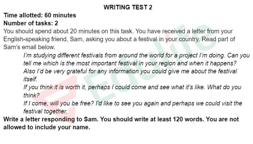 chủ đề thi viết tiếng Anh B1