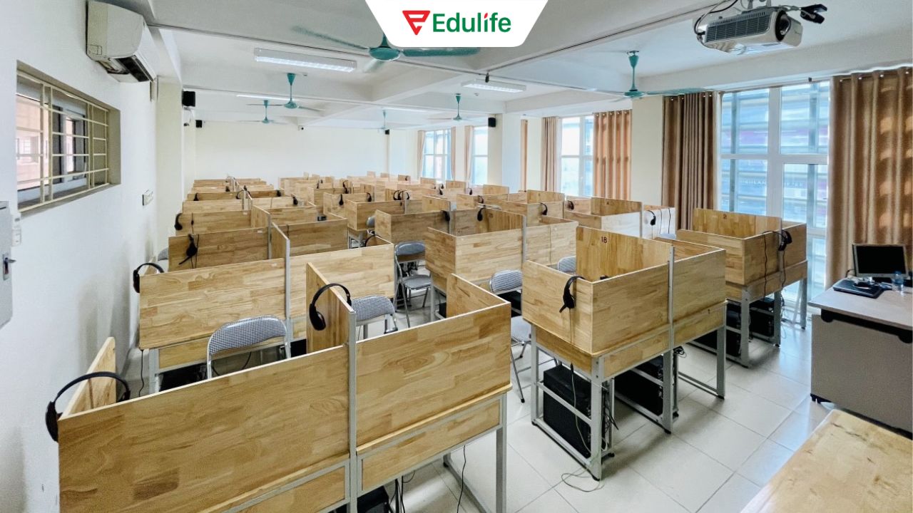 Cơ sở vật chất phòng thi Vstep B2 tại Học viện An ninh nhân dân