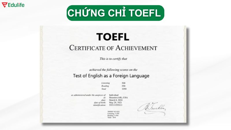 Chứng chỉ TOEFL cho người làm trong lĩnh vực học thuật