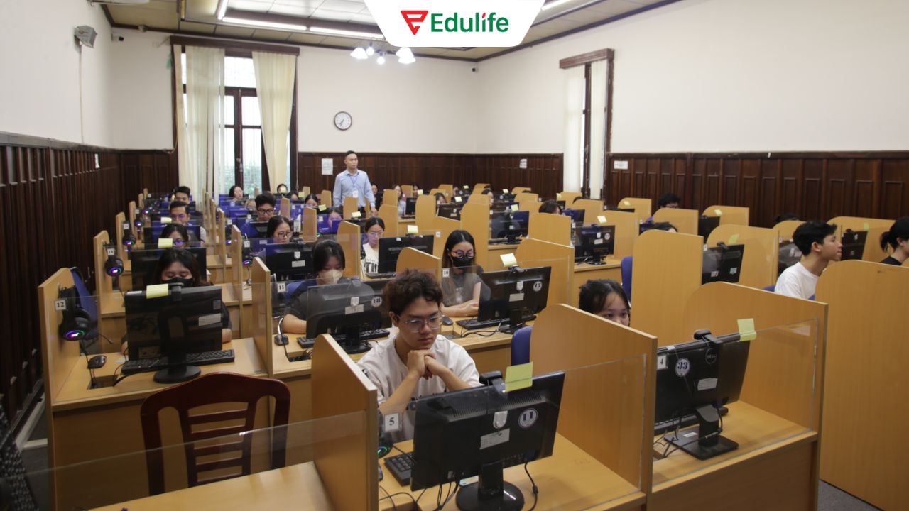 Phòng thi Vstep B2 tại một đơn vị tổ chức thi và cấp chứng chỉ Vstep