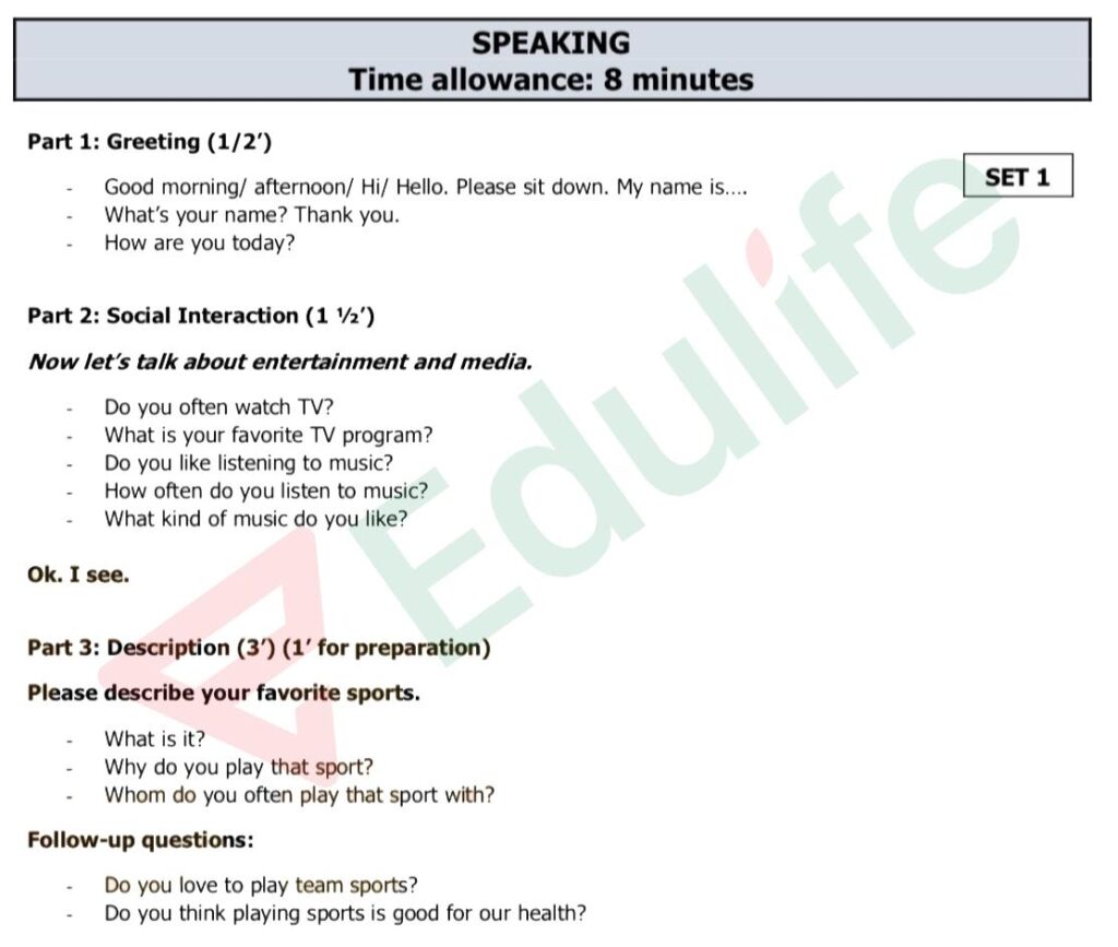 Cấu trúc đề thi A2 tiếng anh