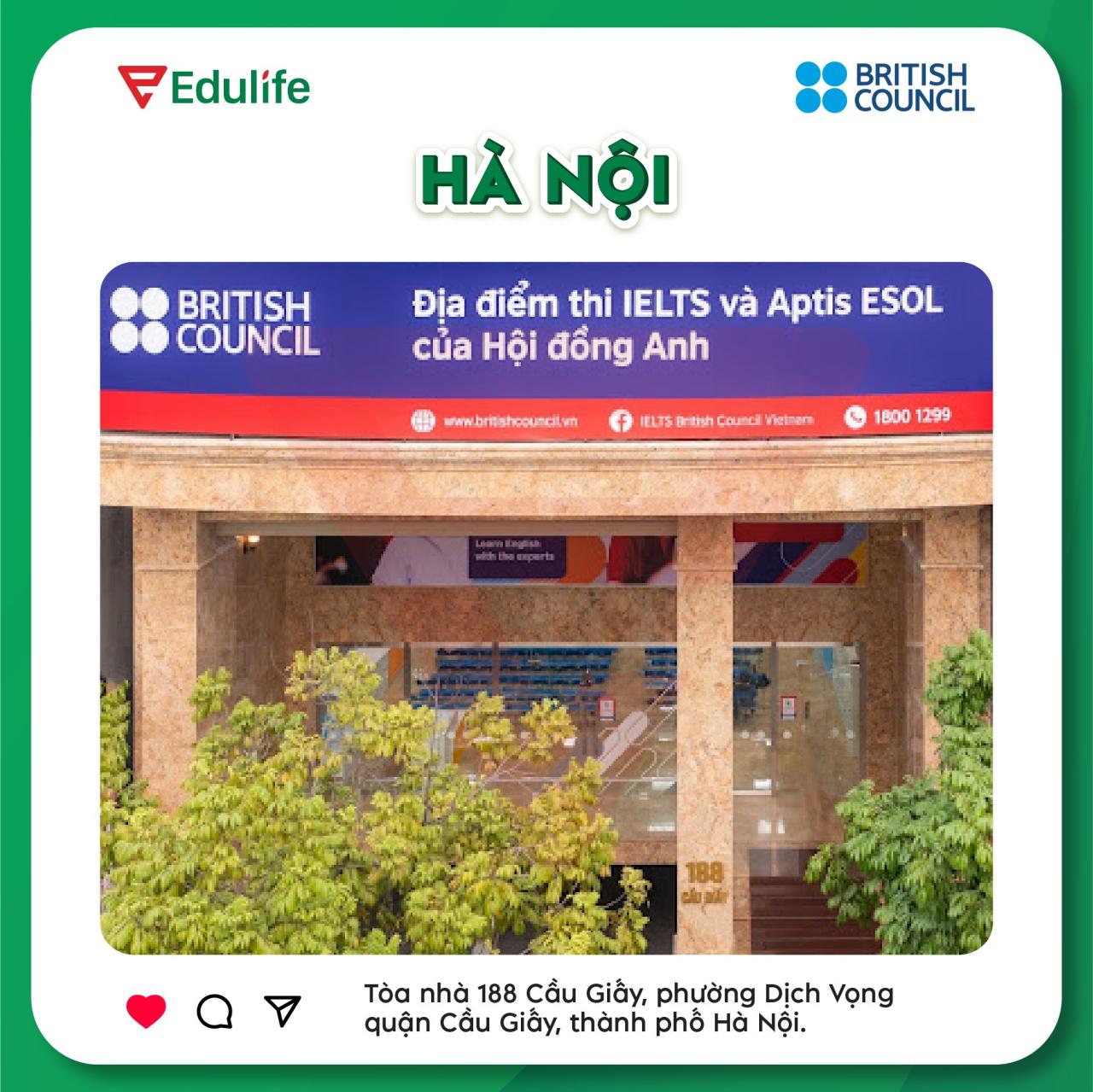 Địa chỉ thi chứng chỉ Aptis Esol tại Hà Nội