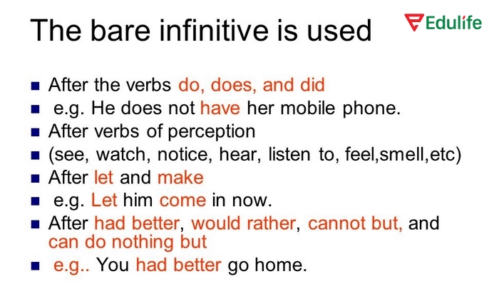 Động từ nguyên mẫu Bare infinitive khi kết hợp với had better/would rather để đưa ra lời khuyên