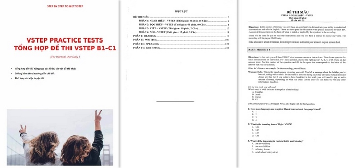 Bạn có thể thấy link download sách luyện thi VSTEP C1 “VSTEP Practice Tests” để ôn luyện tại nhà