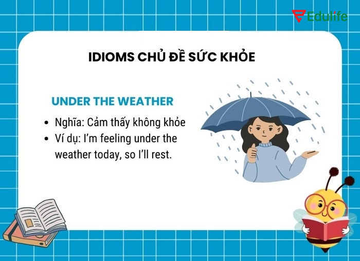 Ví dụ cách sử dụng thành ngữ về chủ đề sức khỏe