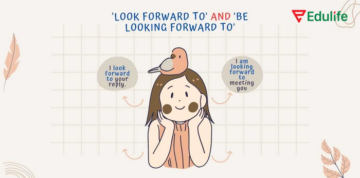 Look forward to + V-ing thường được sử dụng để thể hiện sự mong chờ điều gì đó sắp xảy ra