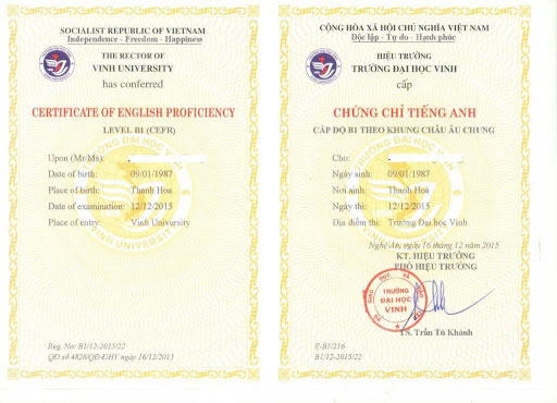 mẫu tiếng anh chuẩn bộ giáo dục