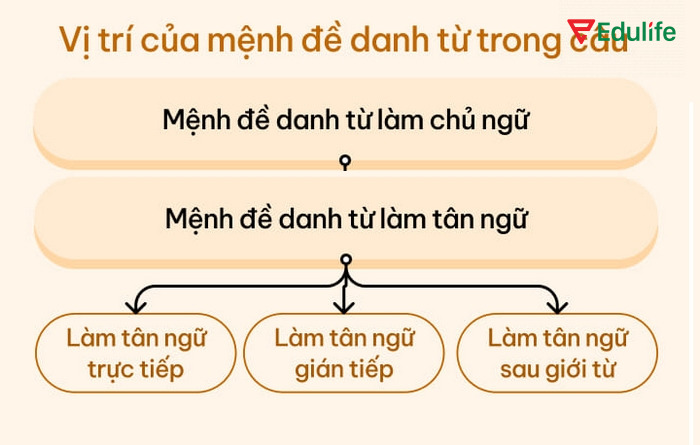 Mệnh đề danh ngữ có thể làm tân ngữ sau động từ hoặc sau giới từ