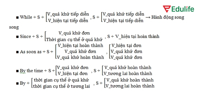 Khi mệnh đề chính chia ở quá khứ đơn thì mệnh đề trạng ngữ chỉ thời gian chia ở quá khứ hoàn thành