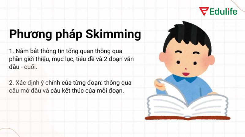 Sử dụng phương pháp Skimming để chọn đúng đáp án câu hỏi dạng 2