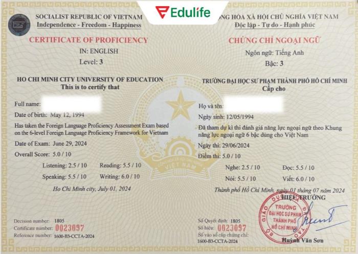 Điểm đậu tiếng Anh B1 tuỳ thuộc vào từng loại kỳ thi