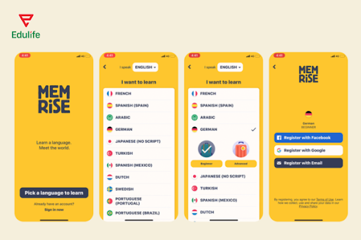 ứng dụng học từ vựng tiếng anh Memrise