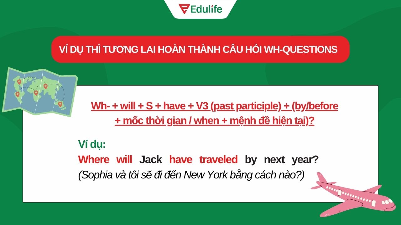 Ví dụ thì tương lai hoàn thành dạng câu hỏi có từ để hỏi
