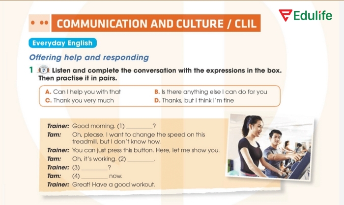 Yêu cầu chính của bài tập tiếng Anh 11 Unit 1 Communication and Culture - Everyday English 1