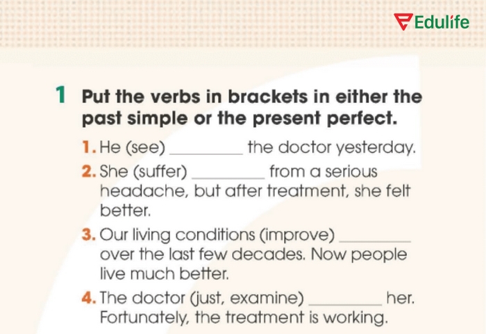 Yêu cầu của bài tập Tiếng Anh 11 Unit 1 Language phần Grammar 1