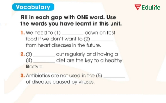 Yêu cầu bài tập Vocabulary phần tiếng Anh 11 Unit 1 Looking Back