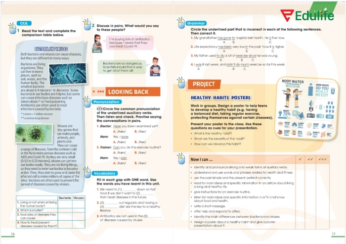 Phần tiếng Anh 11 Unit 1 Project (trang 17) yêu cầu học sinh làm việc nhóm để giải quyết một dự án nhỏ vận dụng kiến thức đã học