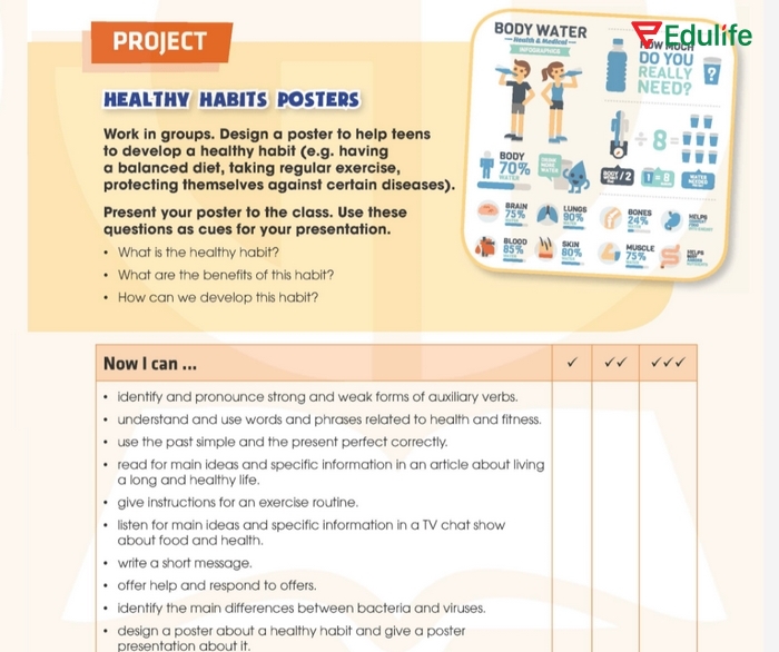 Chi tiết yêu cầu trong SGK tiếng Anh 11 Unit 1 Project (trang 17)