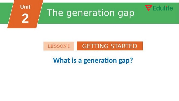 Nội dung chính của phần tiếng Anh 11 Unit 2 Getting Started là giải thích về sự khác biệt giữa các thế hệ và nắm được các từ vựng