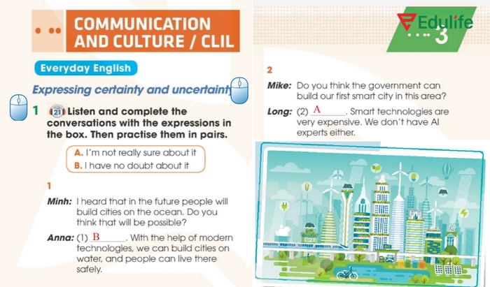 Đáp án của bài tập tiếng Anh 11 Unit 3 Communication And Culture Everyday English 1