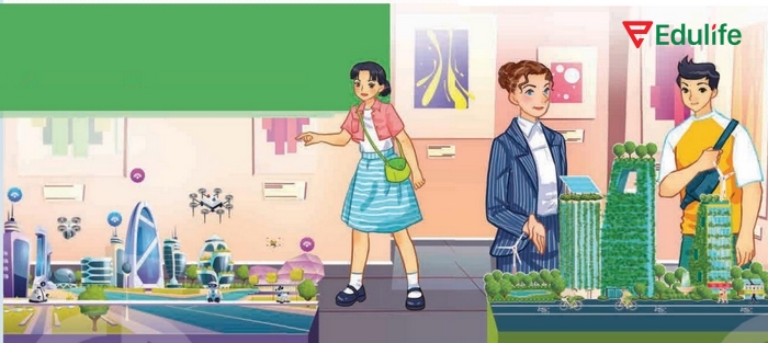 Đoạn hội thoại của bài tập 1 phần tiếng Anh 11 Unit 3 Getting Started chủ yếu nói về mô hình các thành phố tương lai