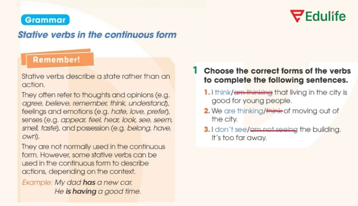 Đáp án cần điền của bài tập Grammar 1 phần tiếng Anh 11 Unit 3 Language