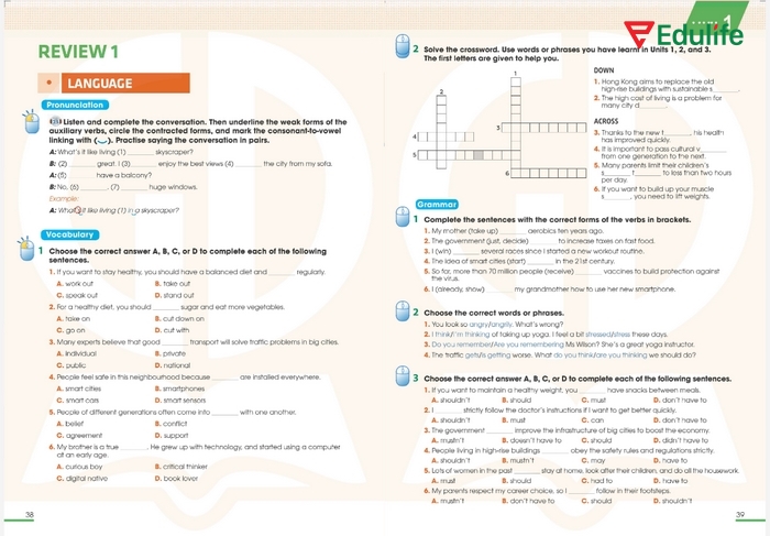 Nội dung phần tiếng Anh 11 Unit 3 Review Language Cities of the Future nhằm củng cố toàn bộ kiến thức trong chủ đề Unit 3 cho học sinh 