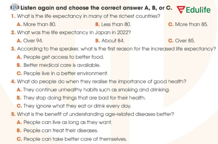 Yêu cầu của bài tập Listening 2 phần tiếng Anh 11 Unit 3 Review Skill