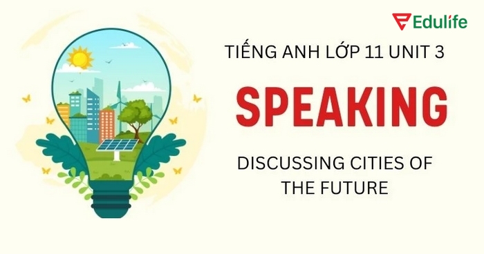 Phần Tiếng Anh 11 Unit 3 Speaking dẫn dắt học sinh tìm hiểu thêm về môi trường, công nghệ và đô thị tương lai