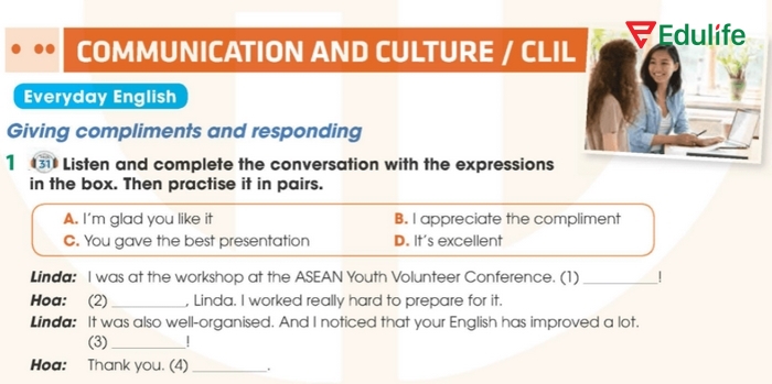 Yêu cầu của bài tập Everyday English 1 phần tiếng Anh 11 Unit 4 Communication And Culture
