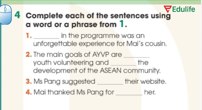 Nội dung yêu cầu bài tập 4 phần tiếng Anh 11 Unit 4 Getting Started