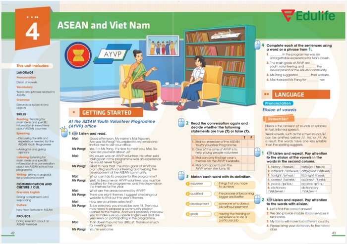 Nội dung bài đọc và các bài tập có trong sách tiếng Anh 11 Unit 4 Getting Started