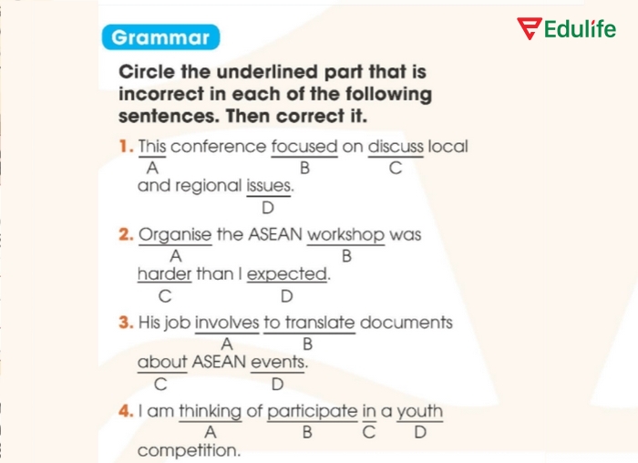 Yêu cầu của bài tập Grammar phần tiếng Anh 11 Unit 4 Looking Back