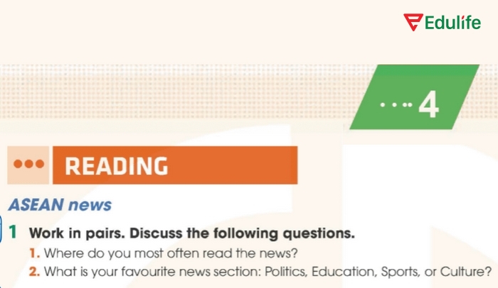 Yêu cầu của bài tập 1 phần tiếng Anh 11 Unit 4 Reading