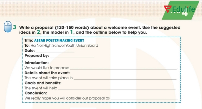 Yêu cầu của bài tập 3 phần tiếng Anh 11 Unit 4 Writing