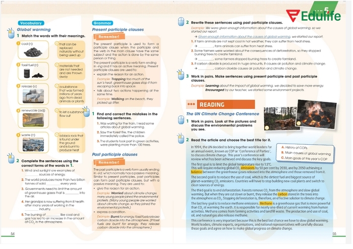 Thông qua đọc hiểu nội dung phần tiếng Anh 11 Unit 5 Reading, học sinh sẽ nắm được các vấn đề môi trường và biết cách bảo vệ hành tinh