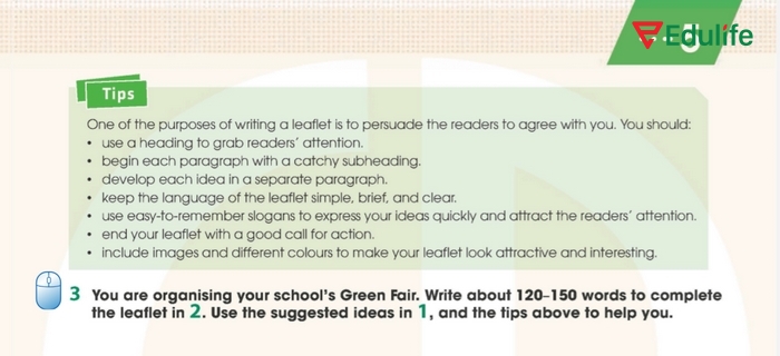 Yêu cầu của bài tập 3 phần tiếng Anh 11 Unit 5 Writing