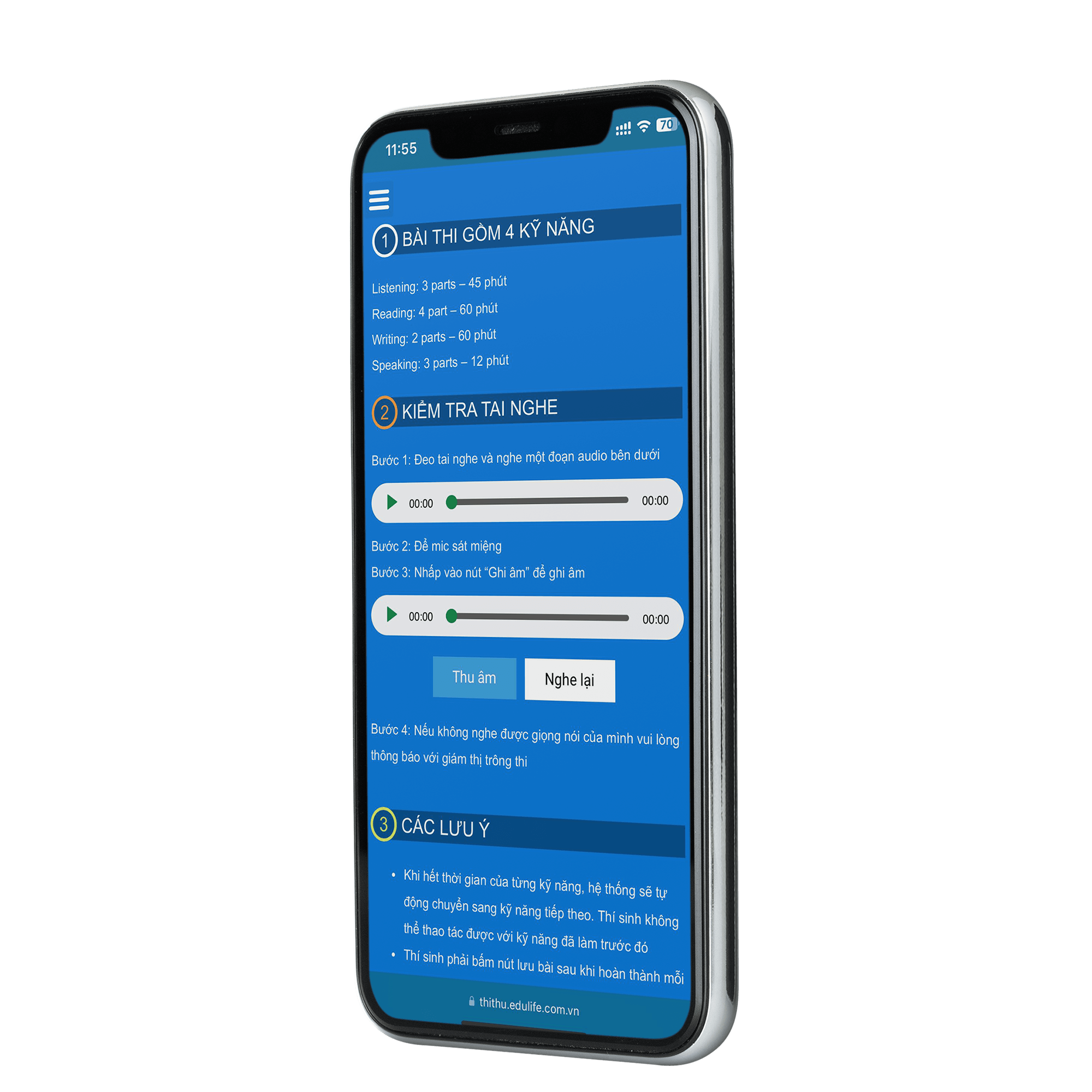 Phần mềm thi thử VSTEP/ APTIS  chuẩn thi<br> thật giống đến 99% 