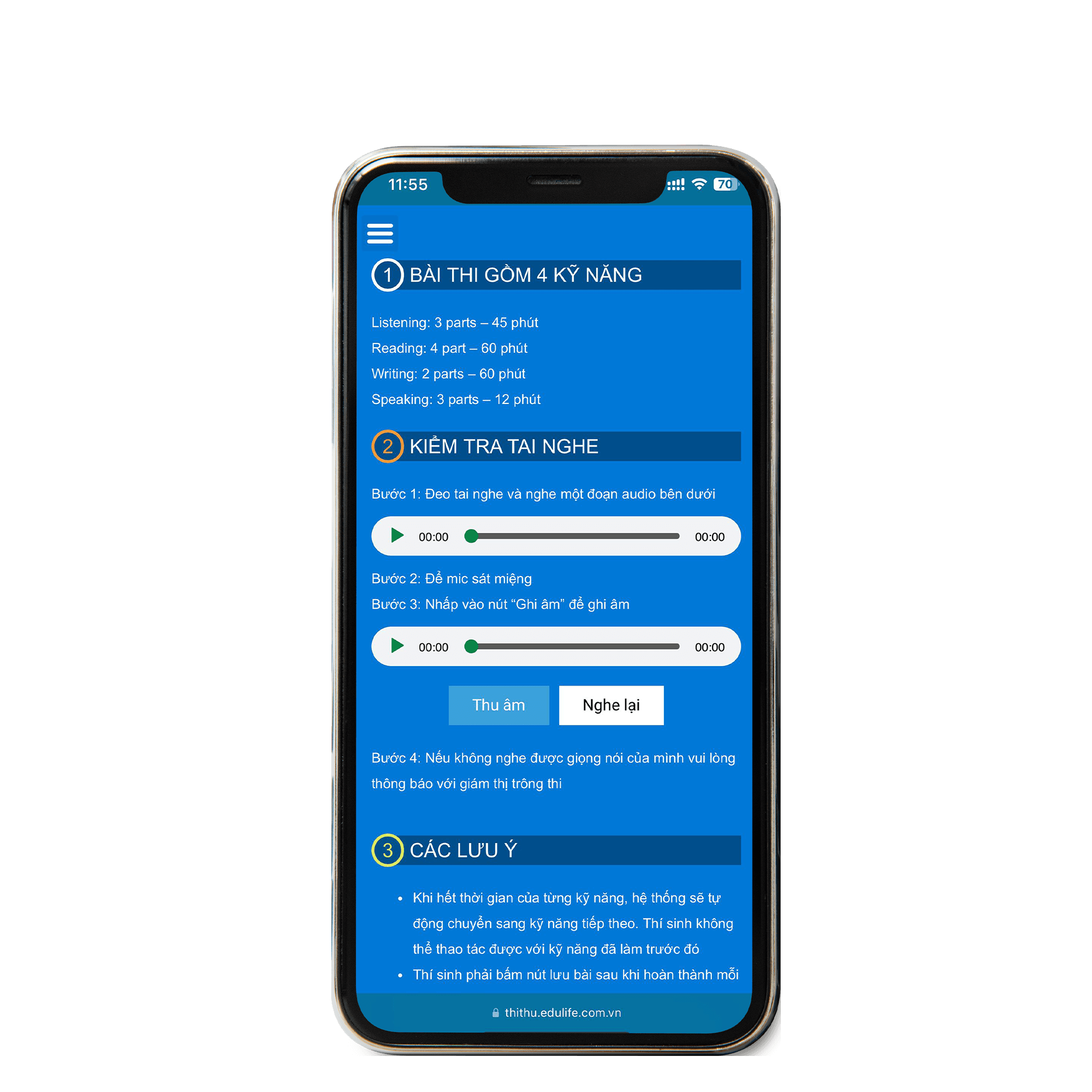 Phần mềm thi thử VSTEP/ APTIS  chuẩn thi<br> thật giống đến 99% 