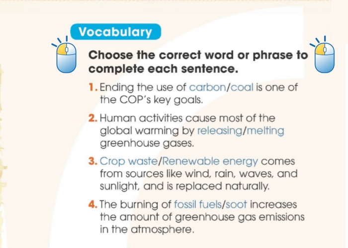 Chi tiết yêu cầu của bài tập Vocabulary phần tiếng Anh 11 Unit 5 Looking Back trong sách giáo khoa