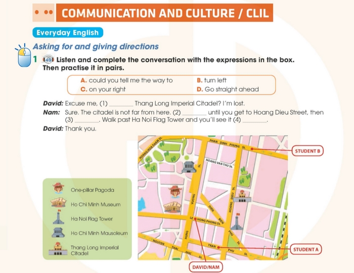 Chi tiết yêu cầu của bài tập Everyday English 1 phần tiếng Anh 11 Unit 6 Communication And Culture
