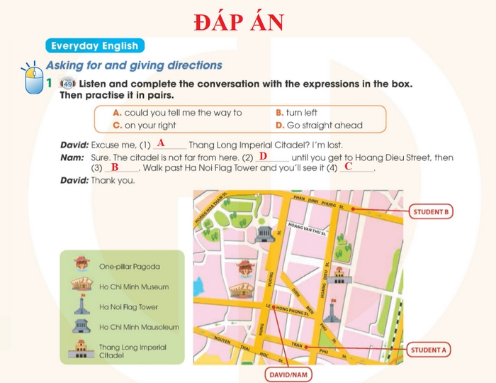 Đáp án cần điền của bài tập Everyday English 1 phần tiếng Anh 11 Unit 6 Communication And Culture