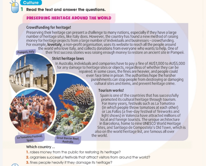 Chi tiết yêu cầu của bài tập Culture 1 phần tiếng Anh 11 Unit 6 Communication And Culture