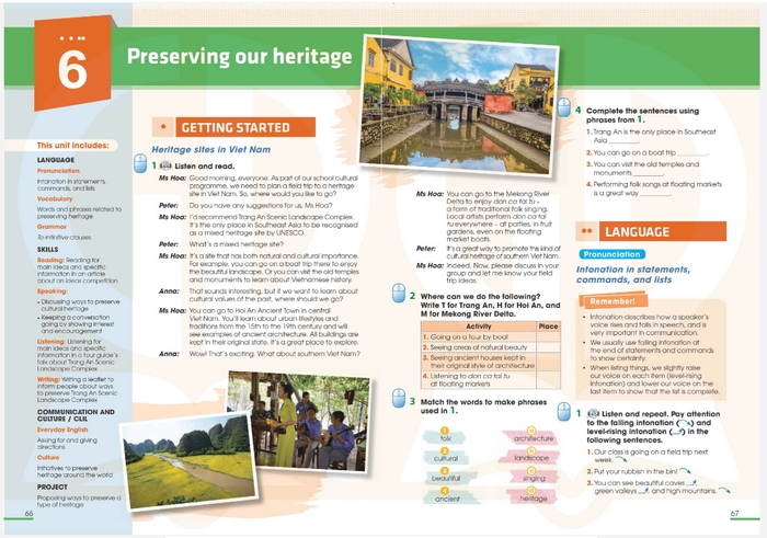 Nội dung của phần tiếng Anh 11 Unit 6 Getting Started trong sách giáo khoa