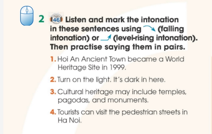 Yêu cầu của bài tập Pronunciation 2 phần tiếng Anh 11 Unit 6 Language